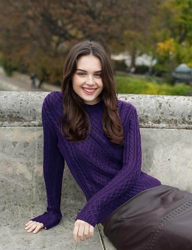 Image of v28 Women Crew Neck Knit Stretchable Elasticity Long Sleeve Sweater Jumper Pullover