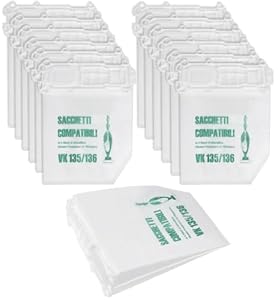 Awinker 12 Staubsaugerbeutel für Kobold VK135/VK136