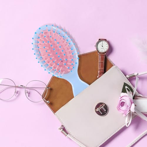 12 Pack Mini Detangling Brushes - 12 Colors for Wet & Dry Hair, Compact Travel Hairbrush for Teens & Adults, Perfect for Bridesmaid Gifts, Party Favors & Stocking Stuffers