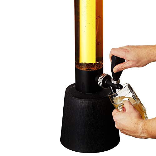Biersäule mit Zapfhahn | H 95cm | Fassungsvermögen 3 Liter | Trinksäule | Biertower für Partyspaß