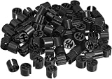 TA-VIGOR Kleiderbügel-Marker, blanko, passend für 3,5 mm Stange, für Kleidung, Farbcodierung, Schwarz, 100 Stück