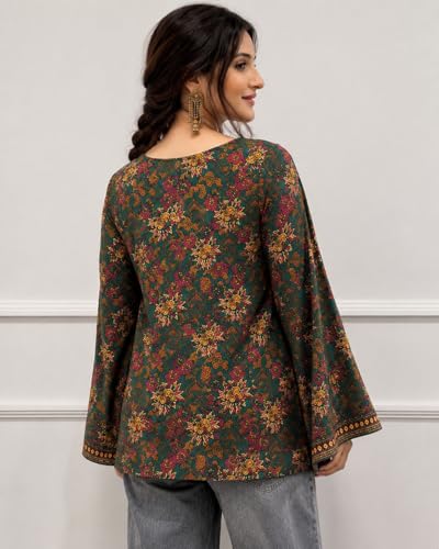 Image of ANNI Designer Cotton Short Kurti for Women | Stylish Kurti | Short Kurti Top | Casual Kurta for Women | Comfortable Cotton Kurtis for Womens