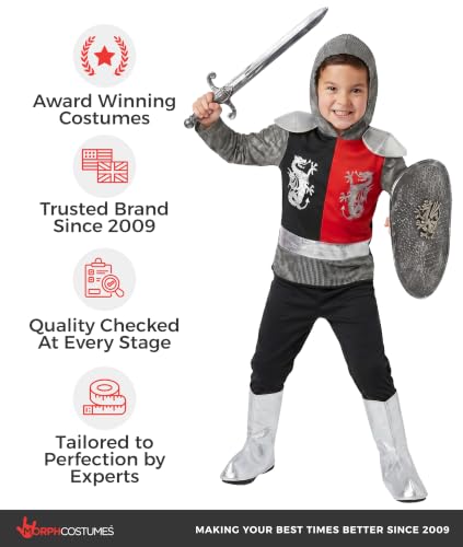 Disfraz de caballero medieval para niños Morph miniatura 5