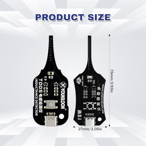 2 Pièces Testeur D Inductance Noir Inductor Testing Tools Détecteur Portable Précis Testeur Inductance Pour électricien Technicien Carte Mère Circuit Bobine Haut-Parleur Pc – vue 2