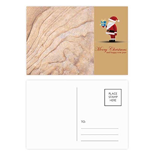 Lot de 20 cartes postales Père Noël avec graphisme mosaïque et vagues pour les fêtes
