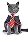 Impoosy Halloween Cat Costume Small Dog Wizard Pet Clothes Cute Apparel Puppy Shirts with Glasses (Medium)