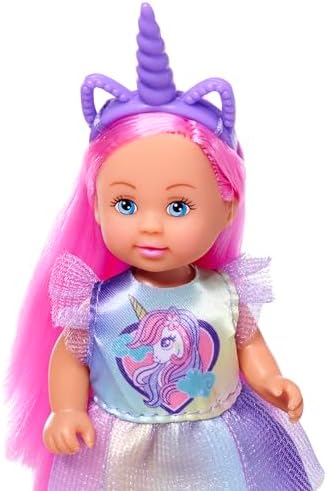 Simba, 105733728, Evi Love Unicorn Arkadaşım, Unicorn Figürü ve Özel Küçük Ahır, Çeşitli Aksesuarlar, Saç Bantlı Tatlı Bir Unicorn Elbisesi İle Birlikte, 12cm - Görsel 3