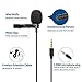 Lapel Microphone Kit for Android Iphone, 20 Feet 3.5mm 360° Omnidirectional Audio Video Recording Professional Lavalier Microphone Easy Clip-on Wired Mic for Youtube Interview Ipad Camera Camcorder