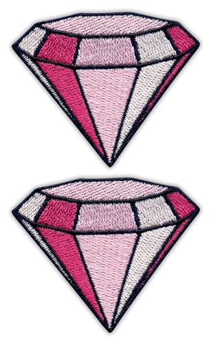 Patch brodé Diamant pour réparer et masquer les accrocs sans couture, velcro - 2
