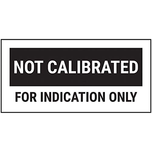 VSafety Not Calibrated For Indicated Only Aufkleber, 51 x 25 mm, 250 Stück