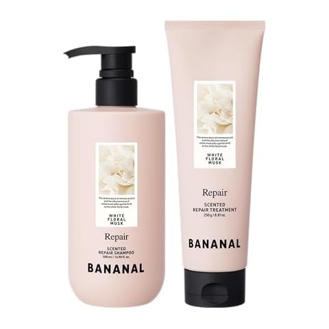 BANANAL Repair Shampoo & Coditioner Set – Protein-Enriched Hair Care for Damaged Hair – Ceramide, Botanical Oils & 17 Amino Acids – White Floral Musk Scent – Hypoallergenic, Korean Repair Duo Cover