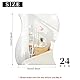 Runmeihe® 24PCS Spiegelfliesen Selbstklebend Spiegel Wandaufkleber Abnehmbare Kunst Kunststoff Fliesen Dekoration Geeignet Für Wohnzimmer, Bad, Schlafzimmer Wand DIY Dekor