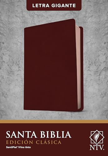 Santa Biblia NTV, Edición clásica, letra gigante (SentiPiel, Vino tinto, Letra Roja) (Spanish Edition)