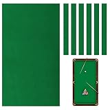 Mixweer Billiard Cloth for 8 ft Pool Table Felt with 6 Cloth Strips,Green