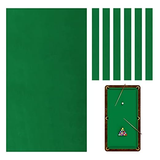 Mixweer Billiard Cloth 8.53ft Pool Table Felt with 6 Cloth Strips Pre Cut Pool Table for Home Clubs Bars Indoor Sports Game(Green)