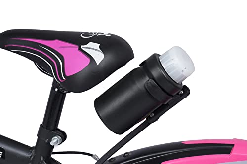 Image of NORMAN JR, Designed in Scandinavia EU Kids Bike Bicycle for Toddlers and Kids 16 Inch Fully Adjustable with Back Seat & Support for Boys and Girls Cycle for 5 to 8 Years, Pink
