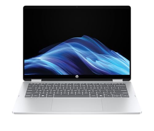 HP OmniBook 5 Flip Laptop| 2025 Model | 14" 2K Touchscreen | Intel® Core i5-1334U | 16GB RAM | 512GB SSD | Windows 11 | Glacier silver | Standalone | 14-FP0002NE | En-Ar Keyboard | UAE Version