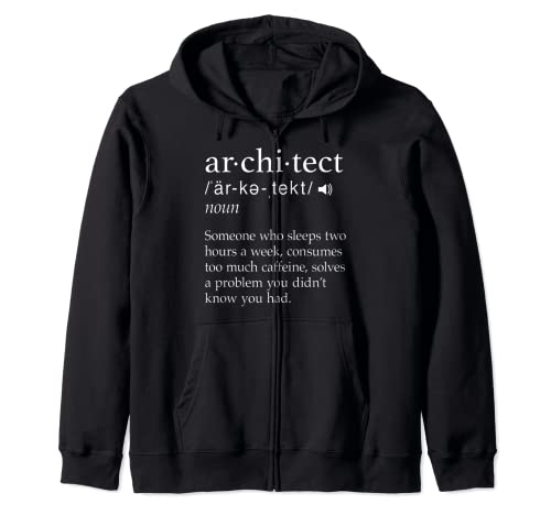 Architect Definition - Camiseta divertida con significado de arquitecto Sudadera con Capucha