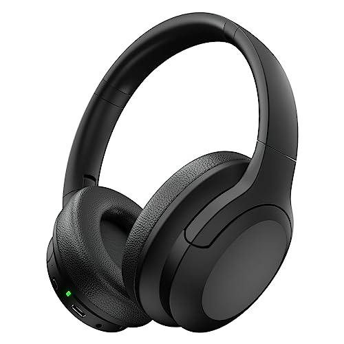 Headphones, Bluetooth 5.1 & Wireless Headphones, Active Noise Cancelling, Over 35 Hours Use, Noise Reduce 25dB, ANC Earphones, CVC 8.0 Mic for TV PC Cellphone, Hi-Fi Audio Sound, USB-C Fast Charging
