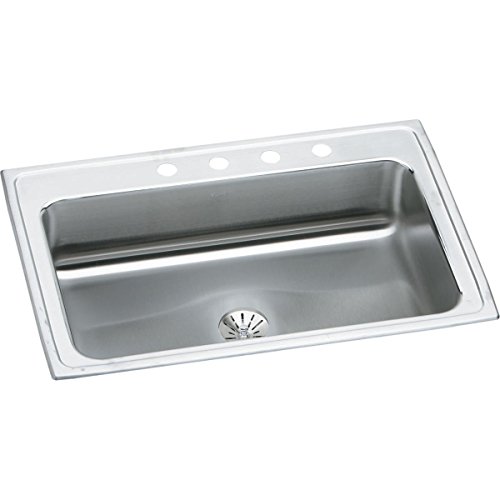 Elkay Lustertone LRS3322PDMR2 Single Bowl Top Mount Stainless Steel Sink with Perfect Drain