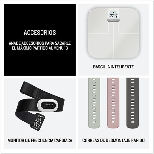 Miniatura 6 de Garmin Venu 3S, Smartwatch con GPS, Beige Gold