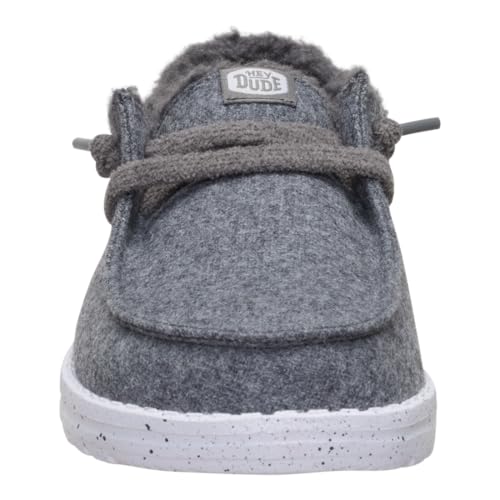 Image of HEYDUDE Wendy Wool Cozy Charcoal Women Size 10