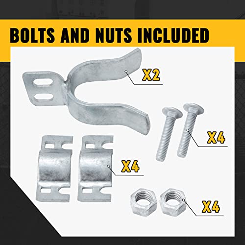 1-3/8" X 2-3/8" Chain Link Gate Latch, Vivida Fence Gate Latch For Metal Gate, Galvanized Gate Fork Latch, Bolts & Nuts Included, 2 Pcs #TOP4