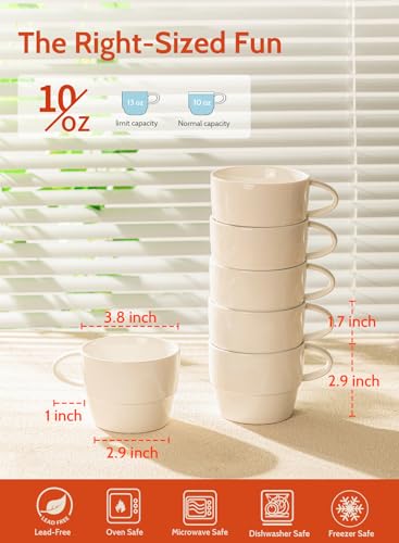 Sweese Porcelain Espresso Cups 10‑oz thumbnail 2