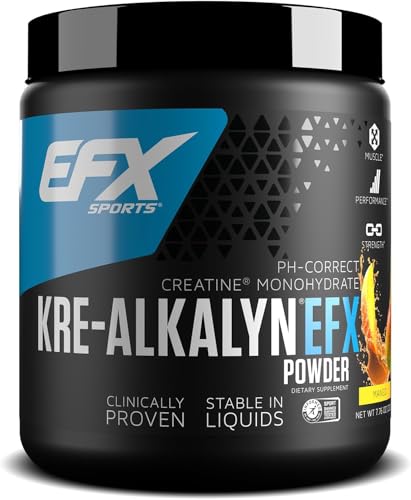 EFX Kre-Alkalyn EFX Powder | pH Correct Creatine Monohydrate Powder Supplement | Strength, Muscle Growth & Performance | 66 Servings (100 g, Mango Flavour)