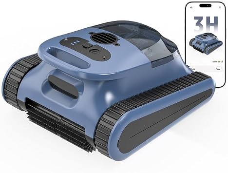 2026 Upgrade Cordless Robotic Pool Cleaner, Pool Vacuum for Inground Pools, Wall and Waterline Cleaning, Powerful Suction and Replaceable Battery, 180 min Battery Life for Pool Up to 2150 Sq.ft