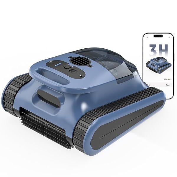 (2026 Upgrade) Cordless Robotic Pool Cleaner, Pool Vacuum for Inground Pools, Wall and Waterline Cleaning, Powerful Suction and Replaceable Battery, 180 min Battery Life for Pool Up to 2150 Sq.ft by Zyerch - Used condition - US$323.39