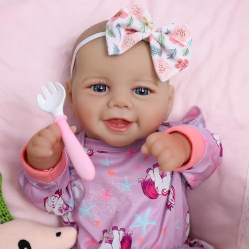 SCOM Baby Doll Girl, 18 inch Realistic Soft Body Baby Doll Real Life Cute Baby with Accessories for 3+ Year Old Gifts - Thumbnail 4