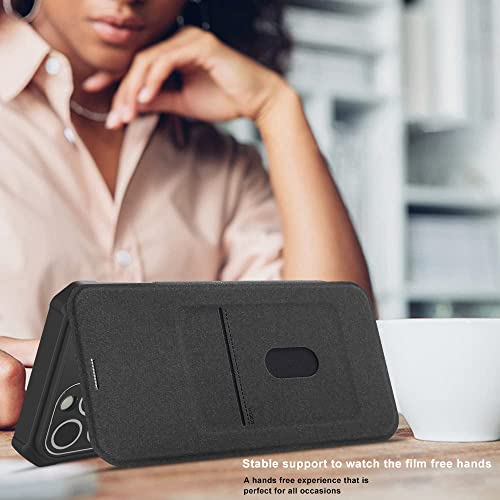 Funda de cuero magnética iPhone 14 Plus diseño exclusivo verde oscuro 5