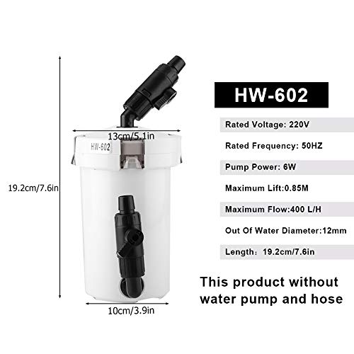 image for Hffheer Aquarium Filter 3 Stage Filtration External Canister Filter Aq