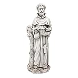 Alpine Corporation QFC102 Outdoor Saint Francis Garden Standing Statue, 31'...
