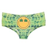 yunge Grüne Höschen 3D Drucken gelbes Smiley-Gesicht niedlich und lustige Höschen für Frauen Elastizität die ganze Saison