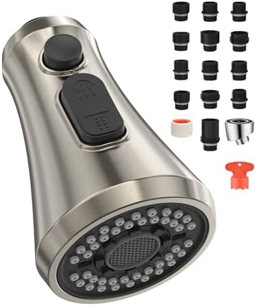 Mbillion Brushed Nickel Kitchen Faucet Spray Head Replacement,3 Function