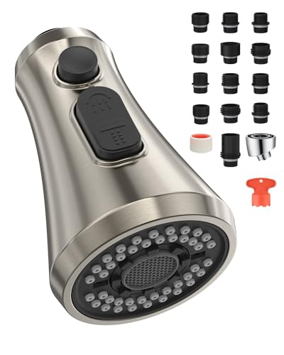 Mbillion Universal Brushed Nickel Kitchen Faucet Sprayer Head Replacement