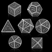 DND Metall Würfel Set, 7-teiliges Polyedrisches Metall Würfel