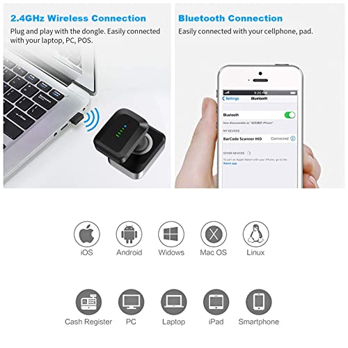 Save 15% On Alacrity Usb Bluetooth Barcode Scanner With Stand + 2D Qr Wireless Barcode Scanner With Charging Base And Battery Level Indicator #TOP4