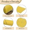 sourcing map Rubber Stair Nosing, 2m Non-Slip Self-Adhesive Staircase Step Edge Protector, Waterproof Stair Treads Trim for Outdoor Indoor Floors, Yellow #2