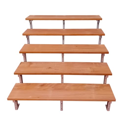 Holztreppe aus exotischem Holz, mit Treppenwangen aus Stahl, 2 bis 5 Stufen, Hartholz (5 Stufen, 160 cm)