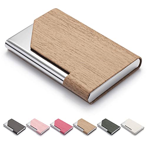 FACATH Visitenkartenhalter für Frauen und Männer, Visitenkartenetui - PU Leder Visitenkartenetui Kreditkartenetui Ausweisetui/Brieftaschentasche mit Magnetverschluss (Light Apricot) FACATH Visitenkartenhalter für Frauen und Männer, Visitenkartenetui - PU Leder Visitenkartenetui Kreditkartenetui Ausweisetui/Brieftaschentasche mit Magnetverschluss (Light Apricot)