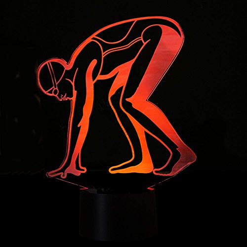 Lámpara Ilusión 3D Noche LED Cambio 7 Colores USB miniatura 3