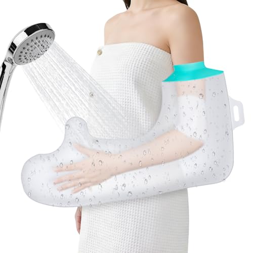 ANOMM Protège Plâtre Bras Entier Adulte, Imperméable Protection Bras Plâtre pour Douche, Réutilisable Sac de Protection Platre, Sac Étanche pour Bandages, Pansements, Fournitures de Soins des Plaies