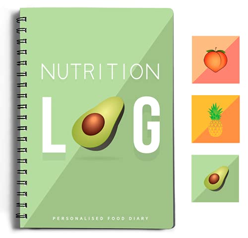 Nutrition Log - A5 Daily Food Diary and Meal Planner - Set Your Goals, Track Your Food Intake, and Record Progress of Your Body Weight and Body Measurements - AVO Green