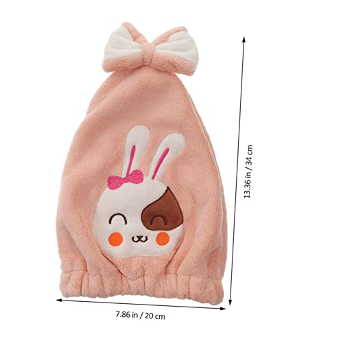 FRCOLOR 2 Peças Touca De Cabelo Seco Toalha De Cabelo De Lã Coral Suprimentos De Banho Toalha De Ban