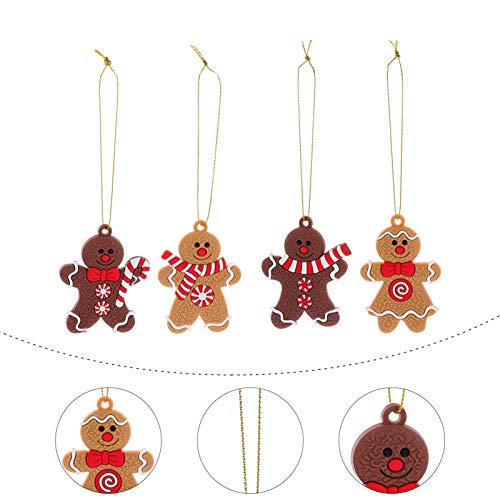 BESPORTBLE 12 PeÃ§as de Gengibre Enfeite de Natal DecoraÃ§Ã£o de Homem de Gengibre de Natal Enfeite