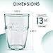 Amici Home Italian Recycled Green Euro Milk Glass, 13oz, Set of 6