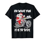 Biker Santa Motorcycle Fan Merry Christmas Xmas Holidays T-Shirt